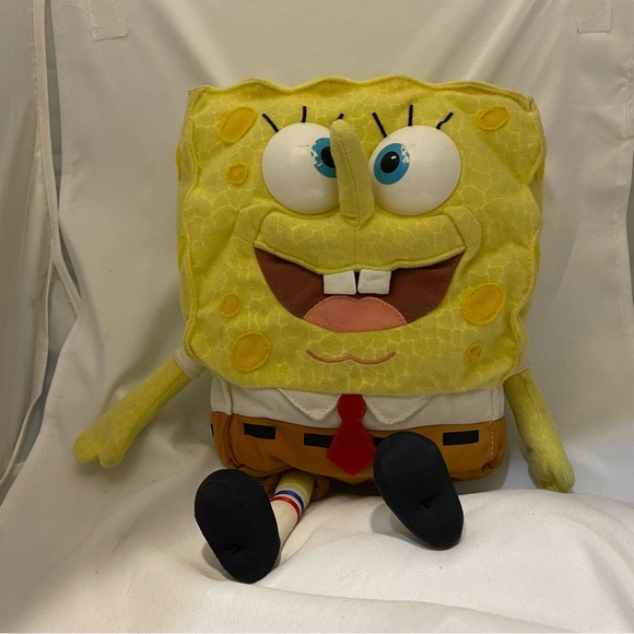 Vintage Nickelodeon Babbling SpongeBob SquarePants Talking Plush Toy 2000 Works - Picture 14 of 14